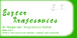 eszter krajcsovics business card